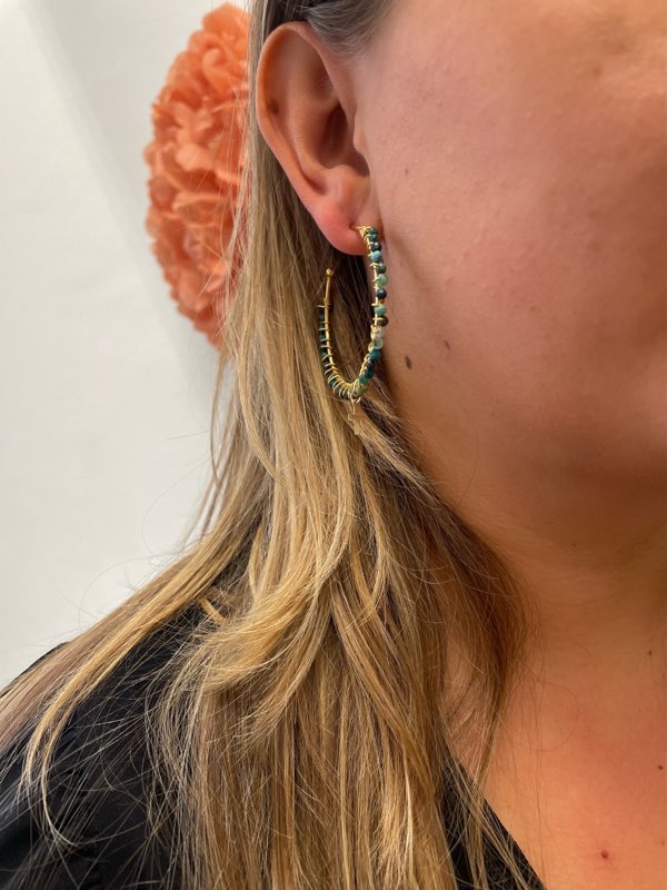 Boucle d'oreille Chrysocolla