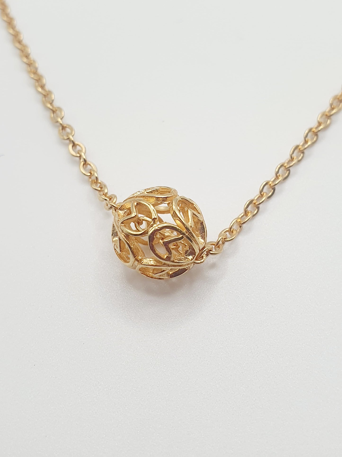 collier Beatrice plaque or