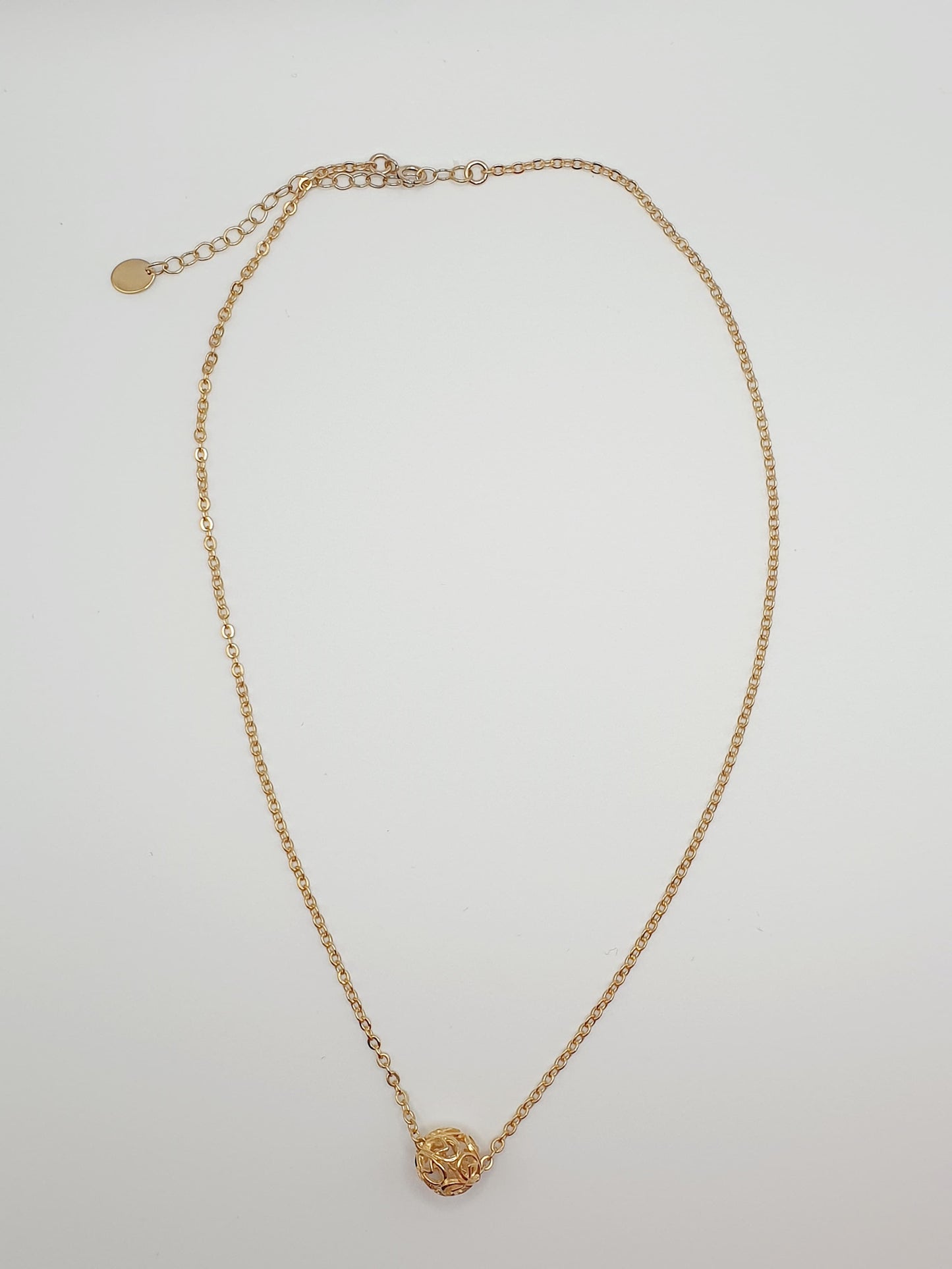 collier Beatrice plaque or