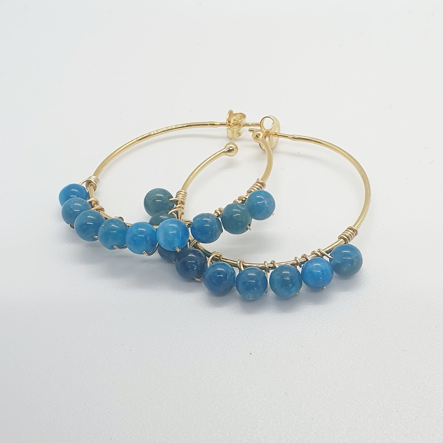 Boucle d'oreille pierre apatite Apalina