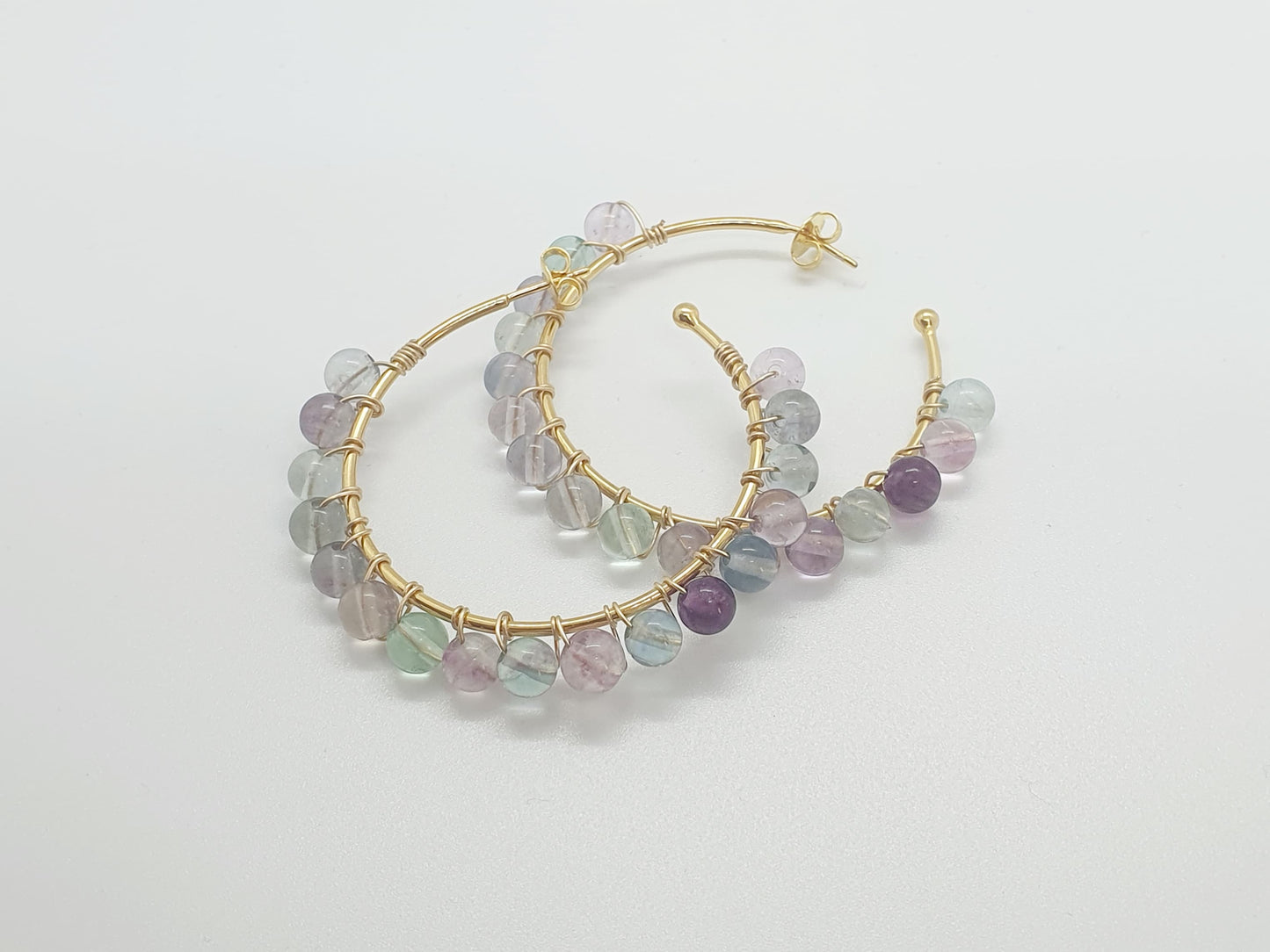 Boucles d'oreille pierre fluorite Flalina
