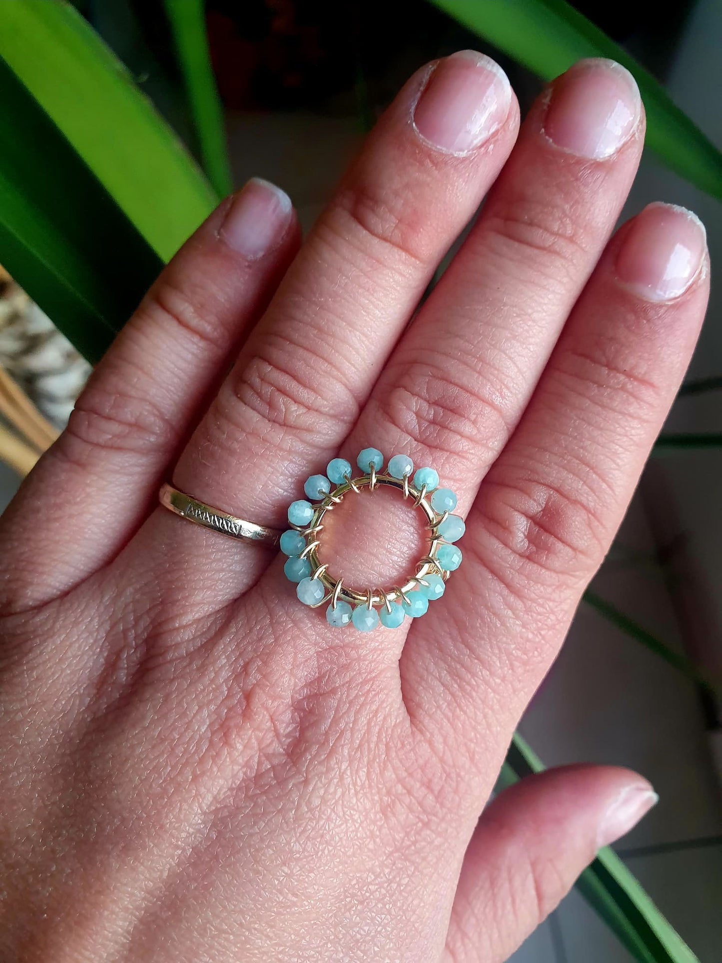Bague NAÏA amazonite