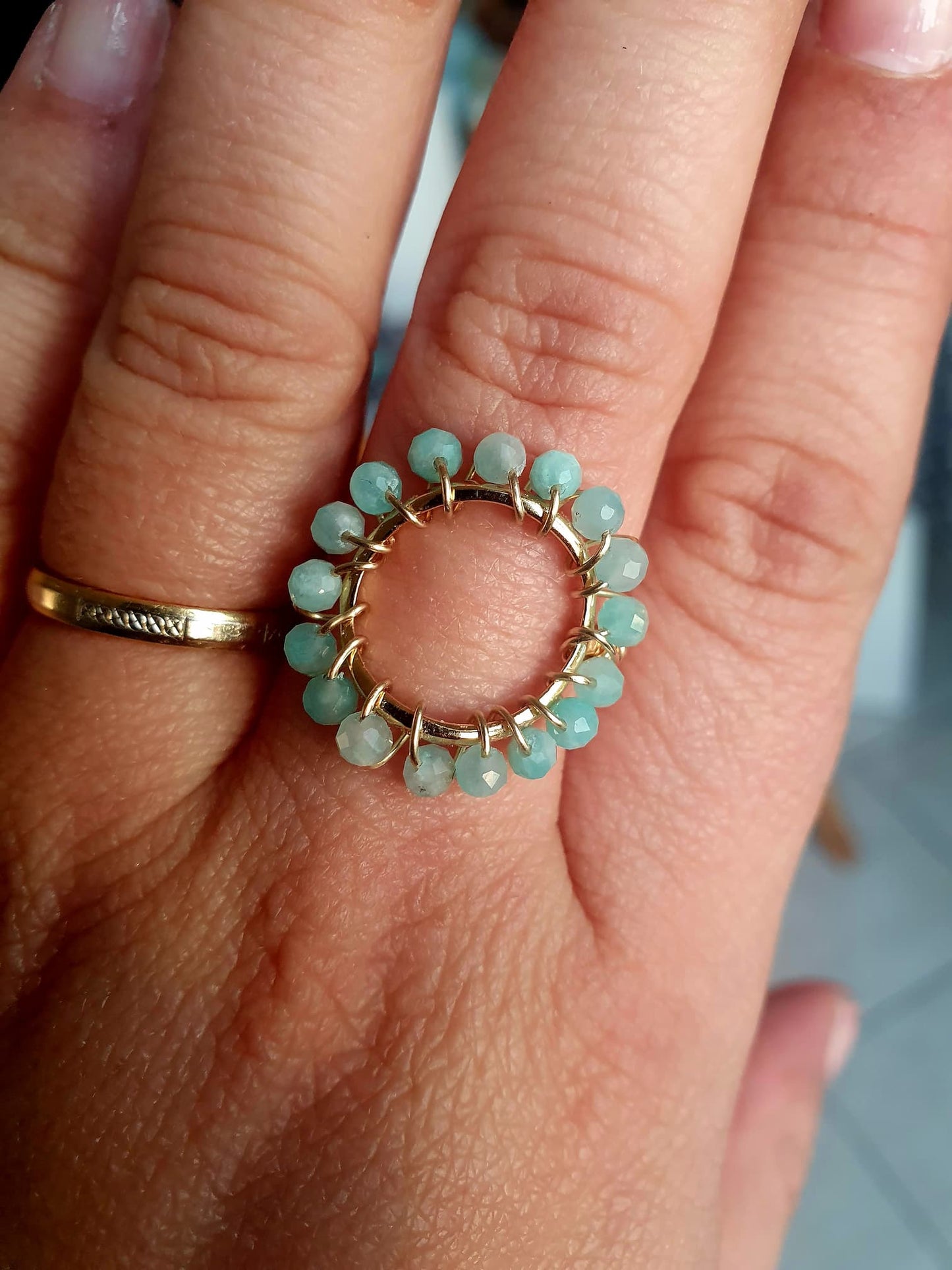 Bague NAÏA amazonite