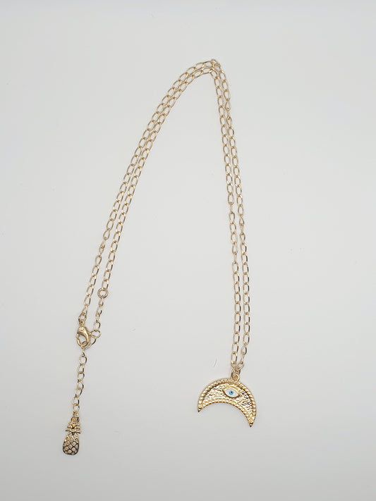Collier Isis œil plaque or